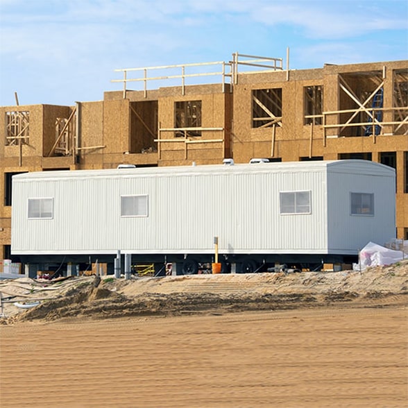 our construction & jobsite shower trailers are available in multi-stall configurations to accommodate a large number of workers at once